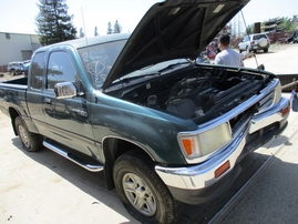 1997 TOYOTA T100 SR5 GREEN XTRA CAB 3.4L AT 4WD Z16301